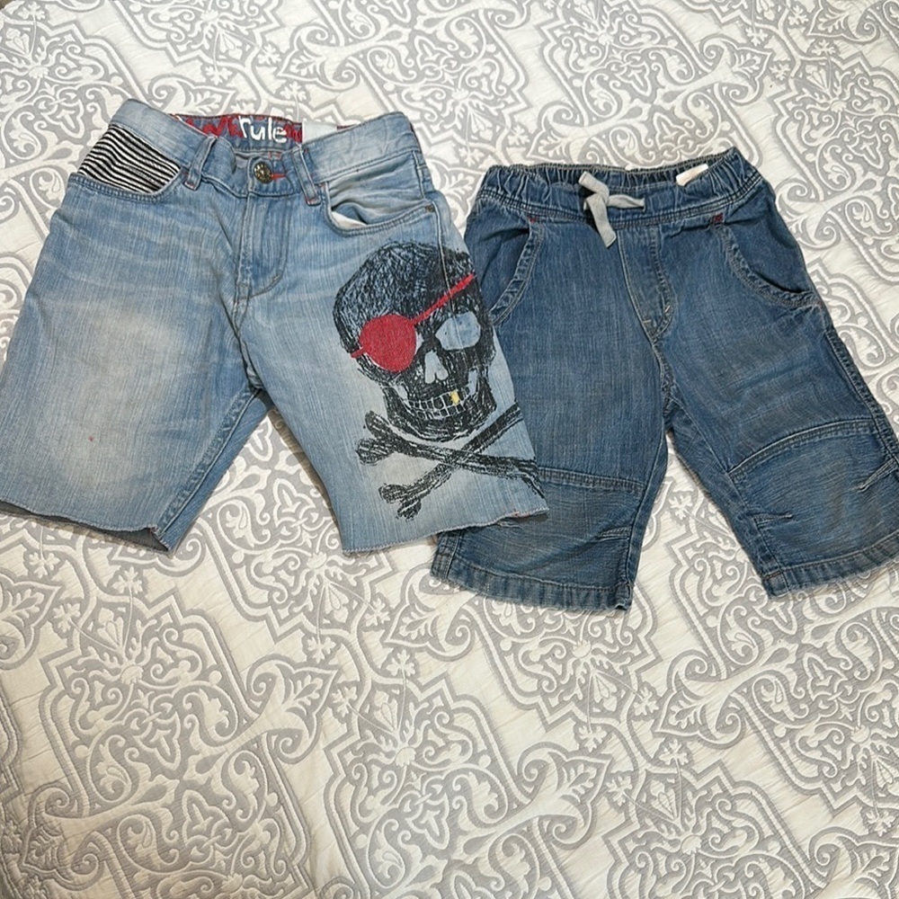 Kids Denim Shorts Set - Blue